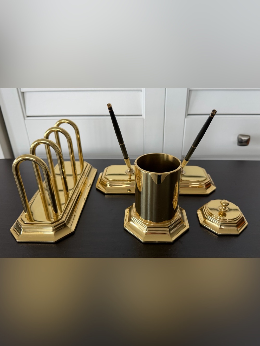Baldwin Brass Desk Top Accessory Set